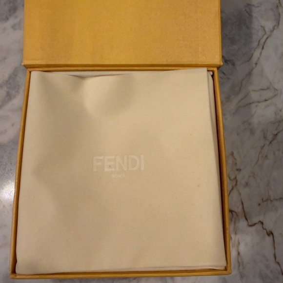 Fendi Gold and Crystal Bracelet with Logo Accents - Picture 4 of 7